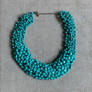 Turquoise bead collar necklace